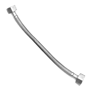 Canilla Flexible Vencerámica Metálico 1/2"  x  5/8" 40 Cm